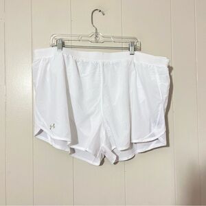 Under Armour Athletic Womens Shorts White New Plus Size XXXL NWT